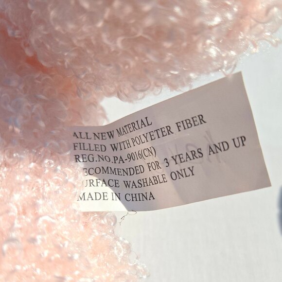 Sold -Plush Soft Pink Dusty Rose Mouse by Proud Toy Sweet Xtra Soft Shaggy Curly - Picture 10 of 12